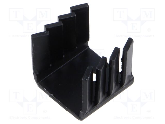 Heatsink: extruded; black; L: 19mm; W: 22mm; H: 19mm; aluminium
