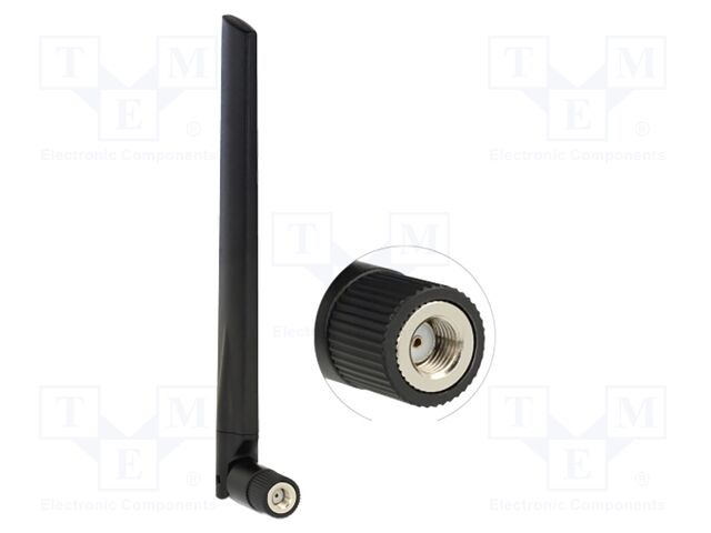 Antenna; inner,WiFi; black; RP-SMA; screw-in; male; 50Ω; -10÷55°C