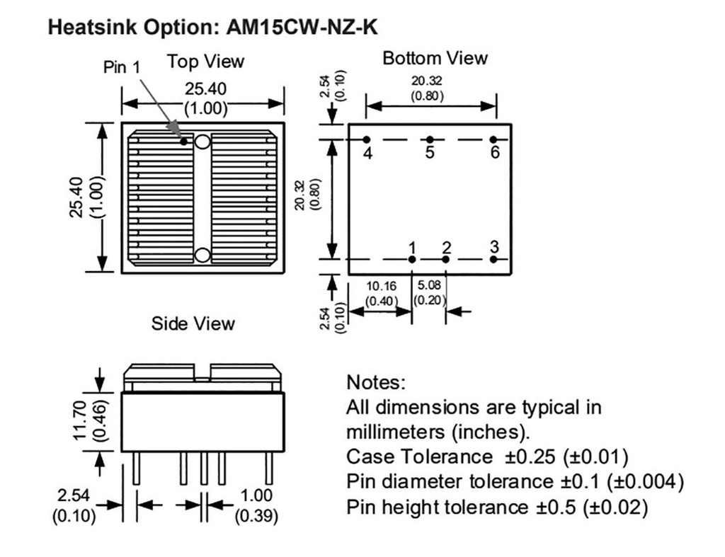 Converter: DC/DC; 15W; Uin: 9÷36V; 5VDC; Iout: 3A; 25.4x25.4x16.2mm