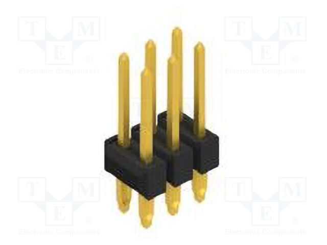 Connector: pin strips; pin header; male; PIN: 6; 2.54mm; THT; 2x3