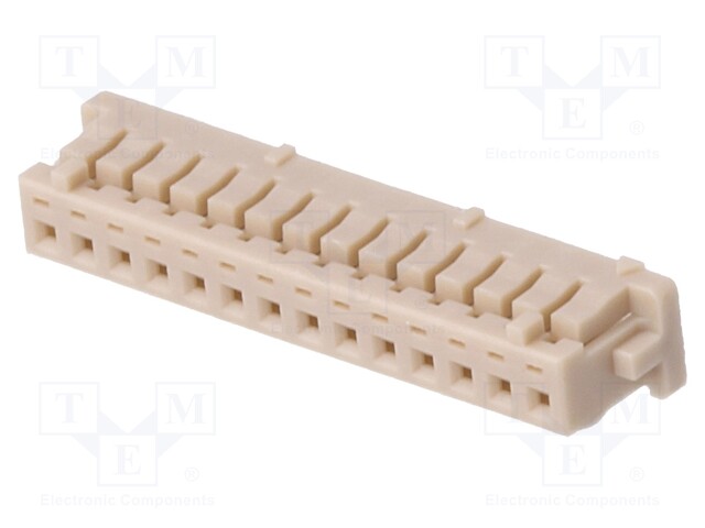 Plug; wire-board; female; DF13; 1.25mm; PIN: 14; w/o contacts