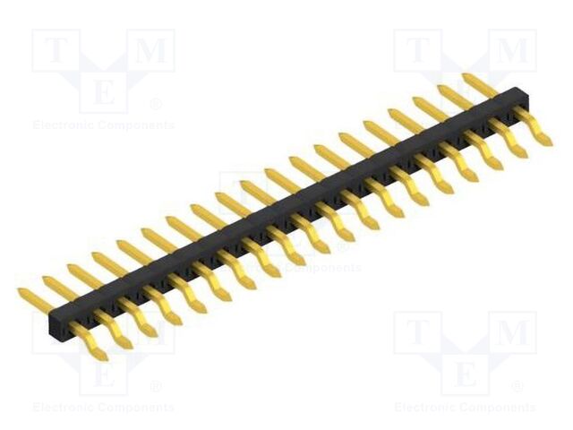 Connector: pin strips; pin header; male; PIN: 19; 2mm; SMT; 1x19