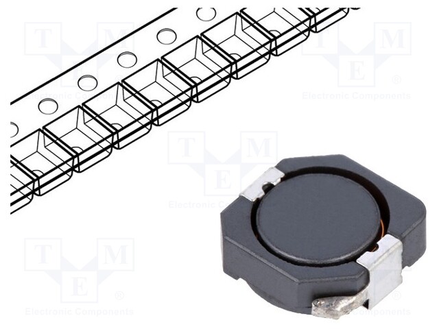 Inductor: wire; SMD; 2.5uH; 7.5A; 12mΩ; 10.3x10.4x4mm; ±20%