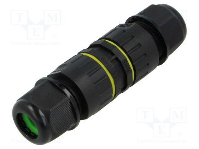 Connector: AC supply; snap-on; 24A; 450V; ways: 3; 9÷12mm; IP68