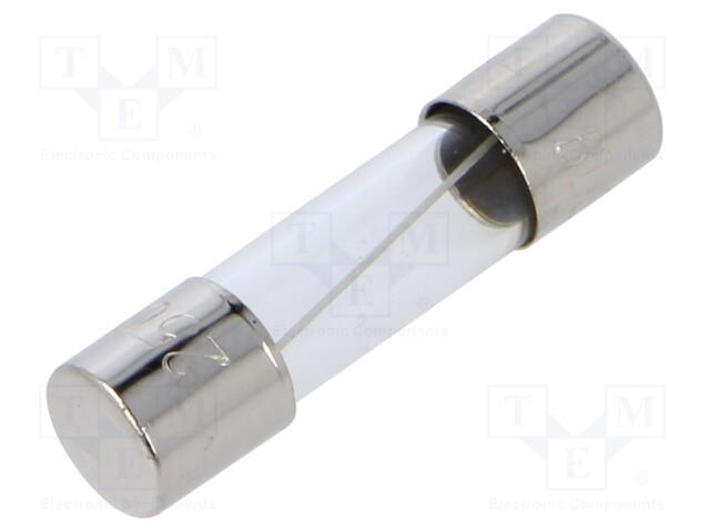 Fuse: fuse; quick blow; 8A; 250VAC; cylindrical,glass; 6.35x25.4mm