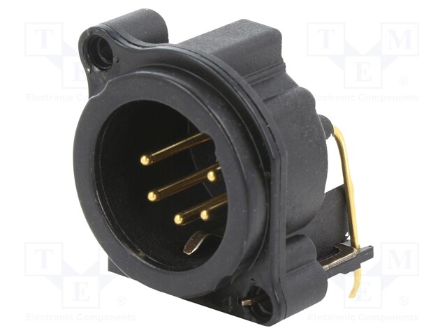CHASS. CON. MALE 5POLE H BLACK