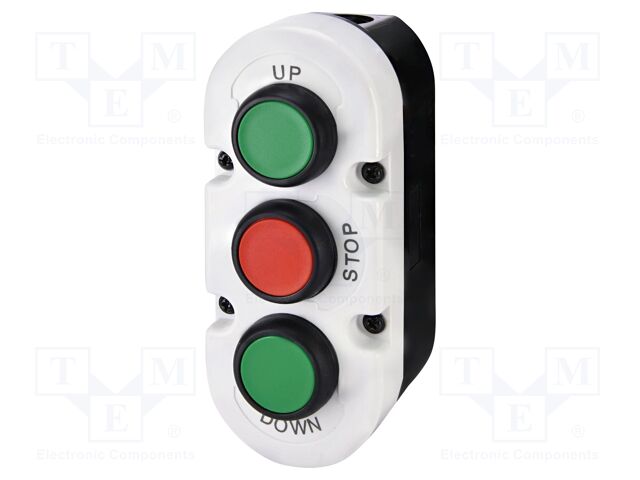 Control cassette; black,grey; ESE; No.of butt: 3; flat; IP65