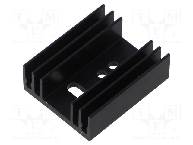 Heatsink: extruded; U; TO220; black; L: 35mm; W: 29mm; H: 12mm; screw