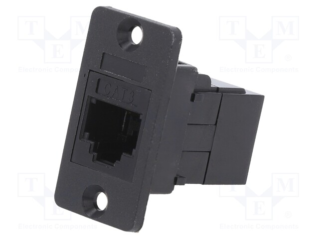 Coupler; SLIMS; Cat: 3; Layout: 6p4c; RJ11 socket,both sides; 29mm