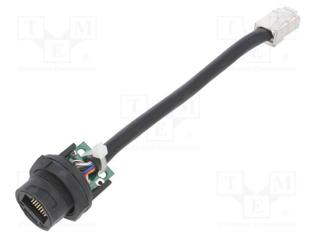 Adapter cable; 0.1m; PIN: 8; Cat: 5e; Layout: 8p8c; IP67