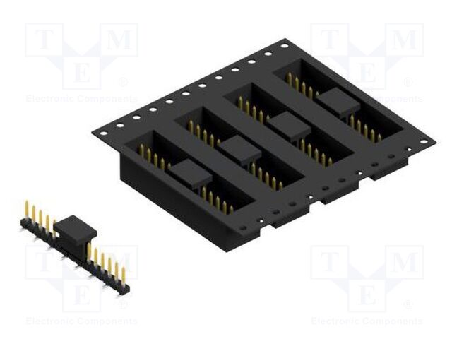 Connector: pin strips; pin header; male; PIN: 15; 2mm; SMT; 1x15
