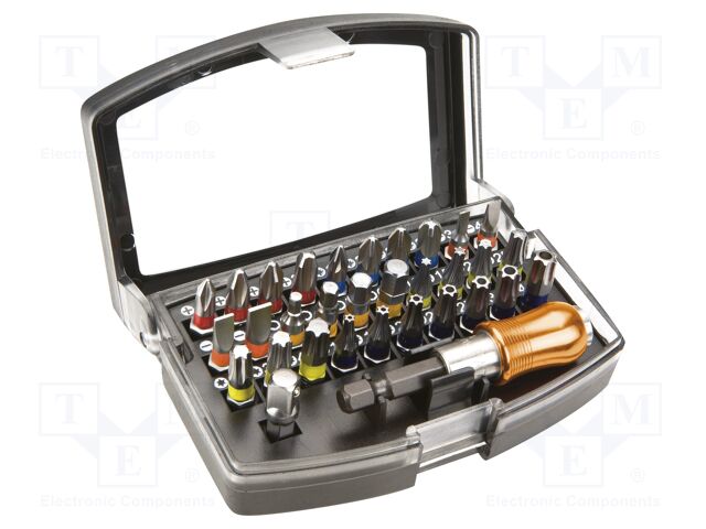 Kit: screwdriver bits; hex key,Phillips,slot,Torx®; 32pcs.