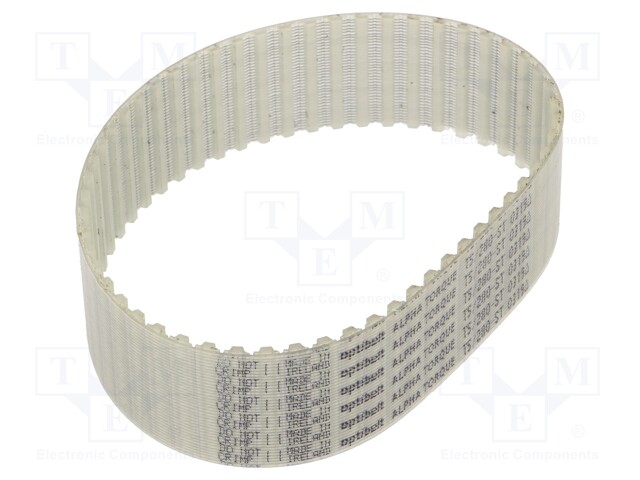 Timing belt; T5; W: 25mm; H: 2.2mm; Lw: 280mm; Tooth height: 1.2mm