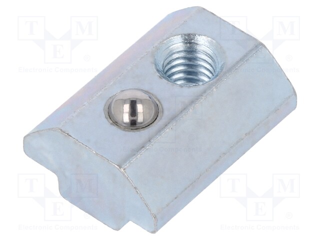 Nut; for profiles; Width of the groove: 8mm; steel; zinc