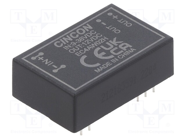 Converter: DC/DC; 3.3/6W; Uin: 9÷36V; 12VDC; Iout: 470mA; 12.5g