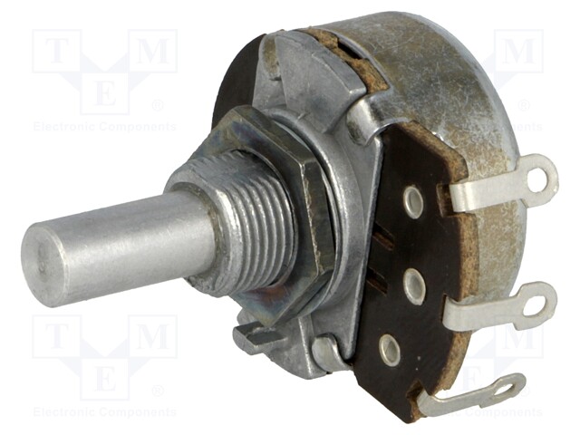 Potentiometer: shaft; single turn; 470kΩ; 500mW; ±20%; soldered