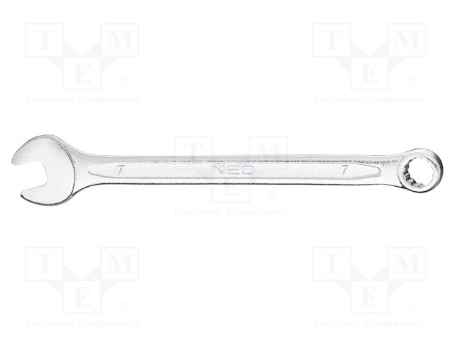 Wrench; combination spanner; 7mm; Chrom-vanadium steel; L: 110mm