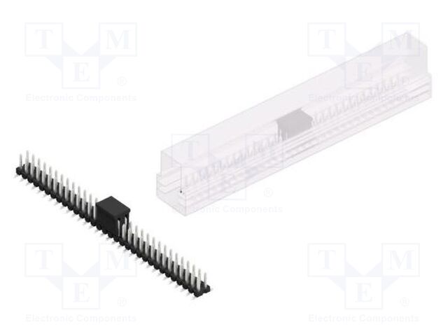 Connector: pin strips; pin header; male; PIN: 64; 2.54mm; SMT; 2x32