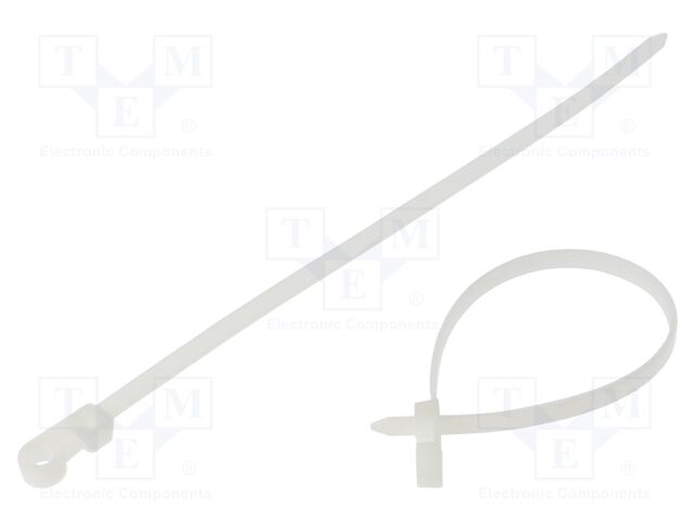Cable tie; with fixing lugs; L: 200mm; W: 4.6mm; polyamide; 215N