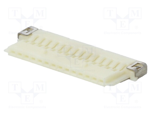 Plug; wire-board; female; DF19; 1mm; PIN: 14; w/o contacts; straight