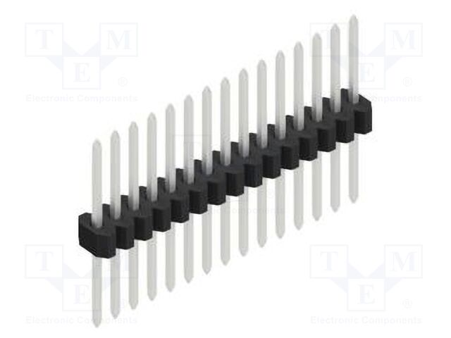Connector: pin strips; pin header; male; PIN: 15; 1.27mm; THT; 1x15