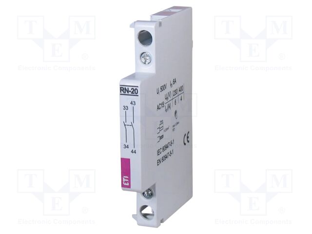 Auxiliary contacts; Series: R; Leads: screw terminals