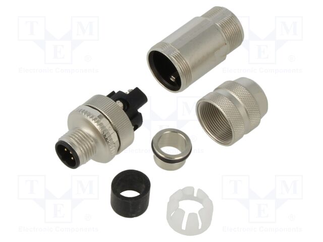 Plug; M12; PIN: 5; male; B code-Profibus; for cable; screw terminal