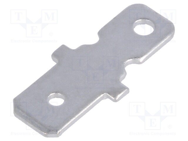 Terminal: flat; 6.3mm; 0.8mm; male; brass; tinned; straight
