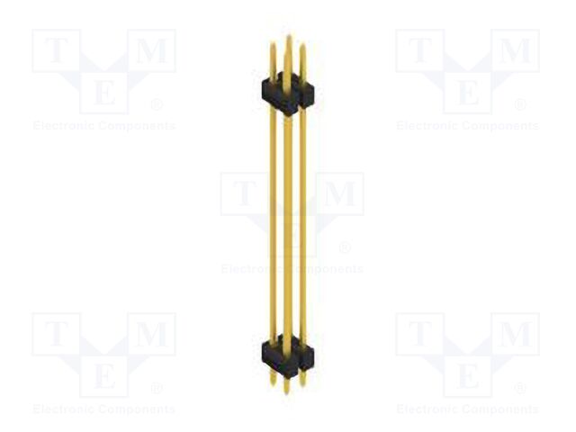 Connector: pin strips; pin header; male; PIN: 4; 2.54mm; THT; 2x2