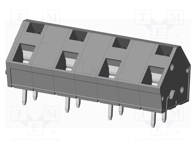 Connector: PCB terminal block; terminal; angled 45°; on PCBs