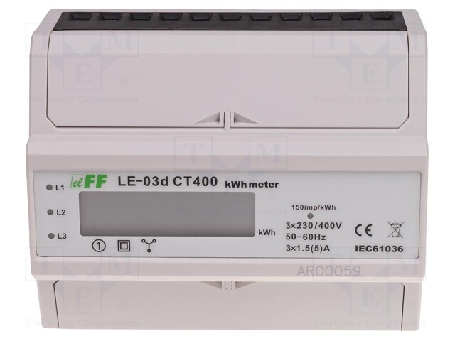 Electric energy meter; digital,mounting; for DIN rail mounting