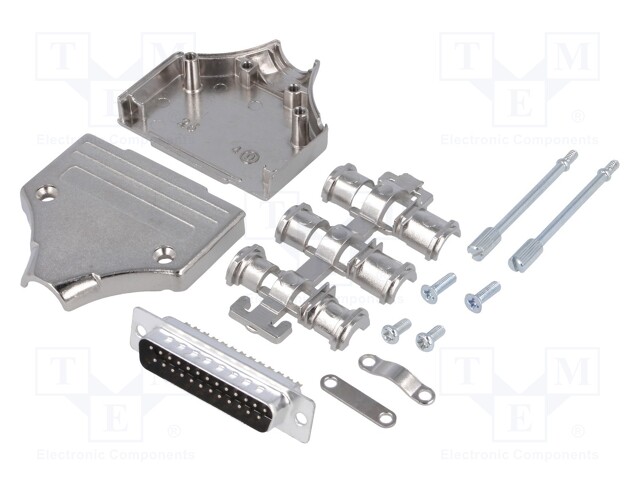 D-Sub; PIN: 25; plug; male; turned contacts; straight; soldering