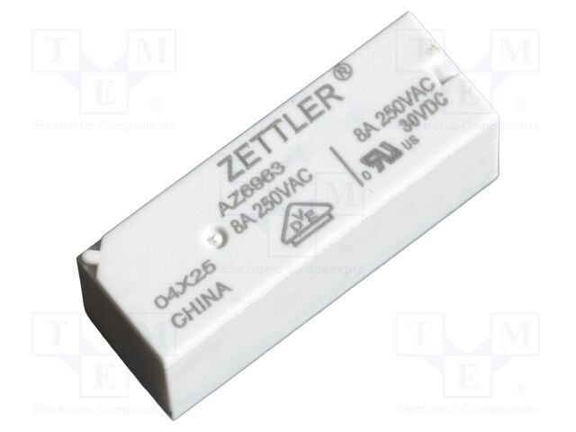 Relay: electromagnetic; SPDT; Ucoil: 12VDC; 8A; 8A/250VAC; 8A/30VDC