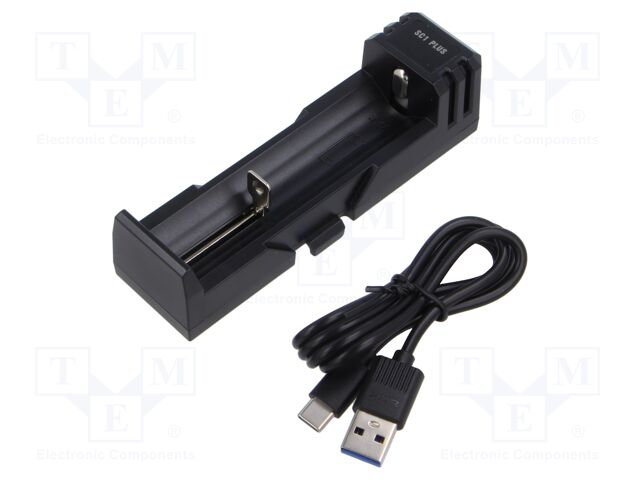 Charger: for rechargeable batteries; Li-Ion,Ni-MH; Out: USB C