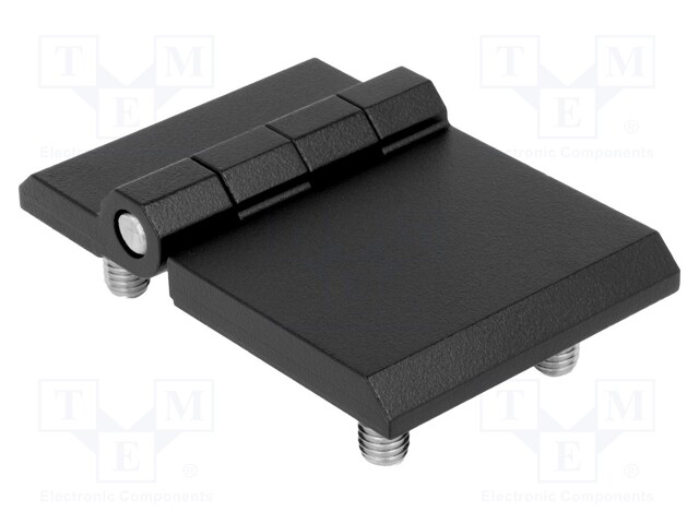 Hinge; Width: 90mm; zinc and aluminium alloy; black; H: 60mm