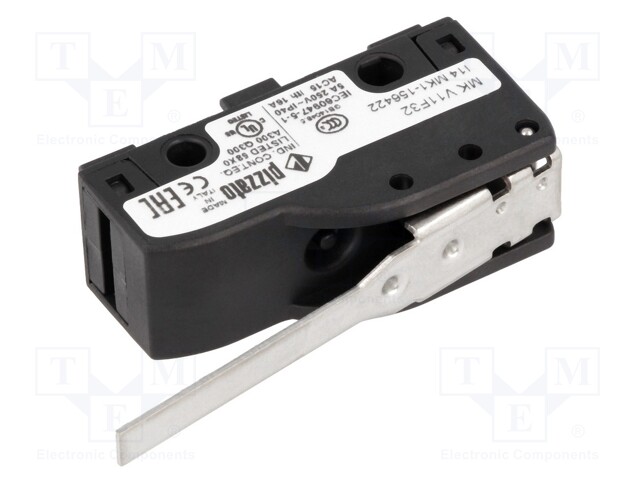 Microswitch SNAP ACTION; with lever; SPDT; 6A/250VAC; 5A/24VDC