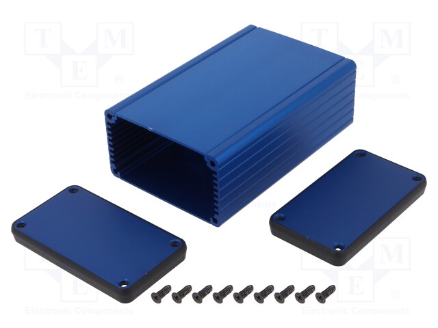 Enclosure: with panel; 1455; X: 78mm; Y: 120mm; Z: 43mm; aluminium