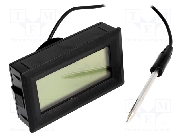 Panel; LCD 3,5 digit 19mm; -50÷300°C; Len: 1m; Probe l: 60mm