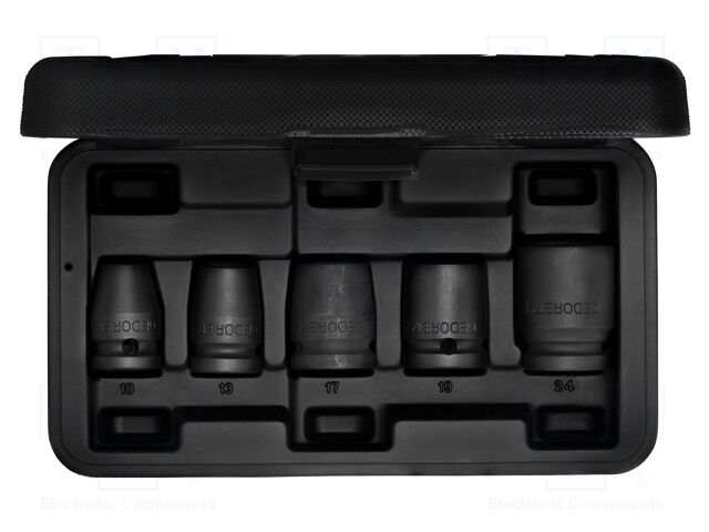 Wrench-set; socket spanner,impact; 1/2"; 5pcs.