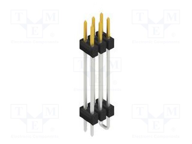 Connector: pin strips; pin header; male; PIN: 6; 2.54mm; SMT; 2x3
