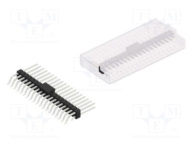 Connector: pin strips; pin header; male; PIN: 38; 2.54mm; SMT; 2x19