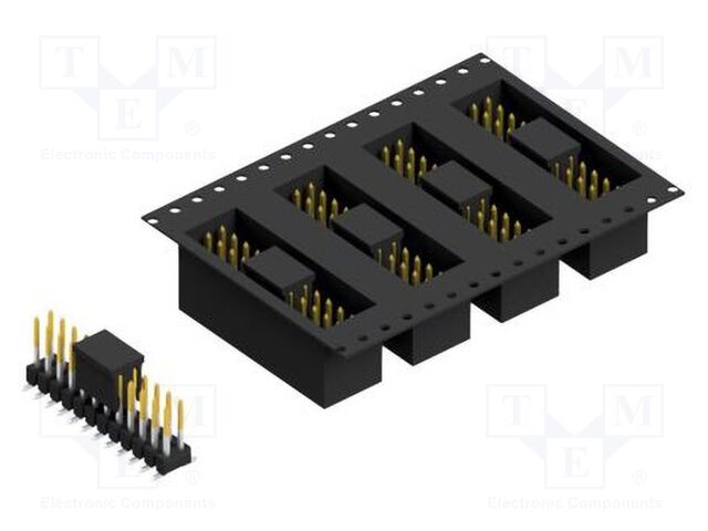 Connector: pin strips; pin header; male; PIN: 24; 2.54mm; SMT; 2x12