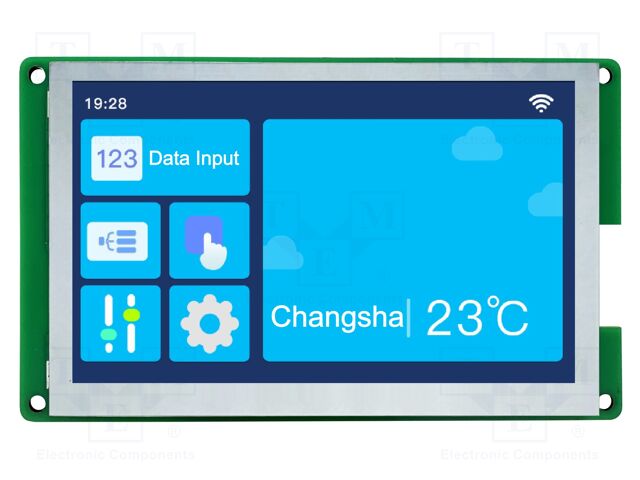 Display: TFT; 4.3"; 480x800; Illumin: LED; 16MBFLASH; RGB; 300cd/m2