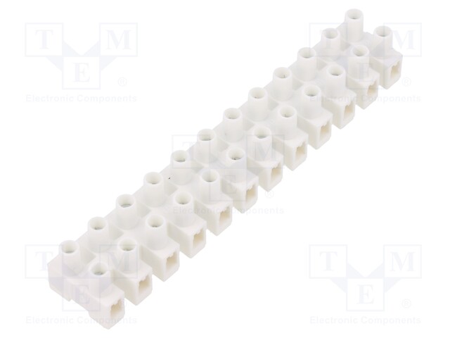 Terminal block; screw terminal; 10mm2; 450V; ways: 12; natural