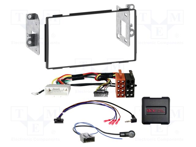 Adapter for control from steering wheel; Nissan; DIN,ISO; black