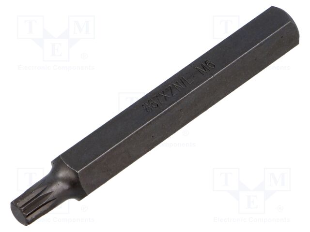 Screwdriver bit; spline (12-angles); XZN M6; Overall len: 75mm