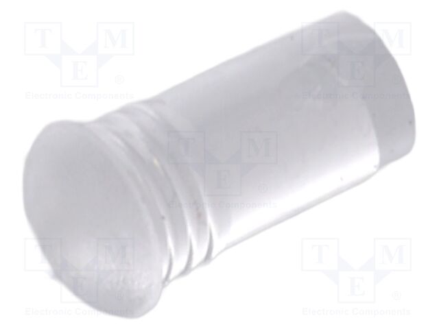 Fiber for LED; Ø3.2mm; L: 5.8mm; round; Front: convex; straight