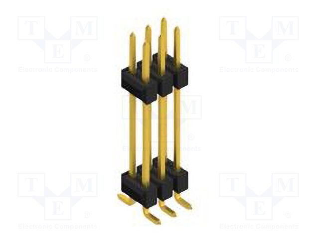 Connector: pin strips; pin header; male; PIN: 6; 2.54mm; SMT; 2x3