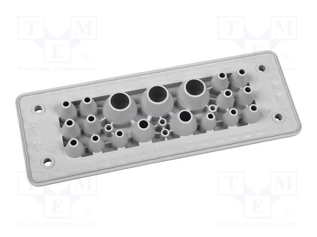 Multigate grommet; grey; Holes no: 23; -40÷90°C; UL94V-0; IP66; MHF