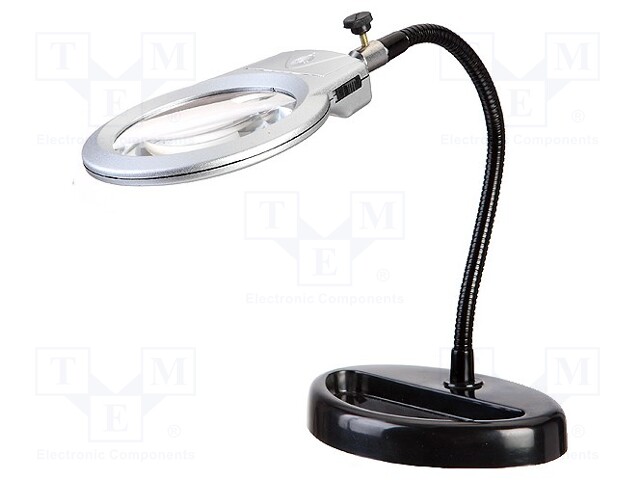 Desktop magnifier with backlight; Mag: x2.5/x5; 90mm